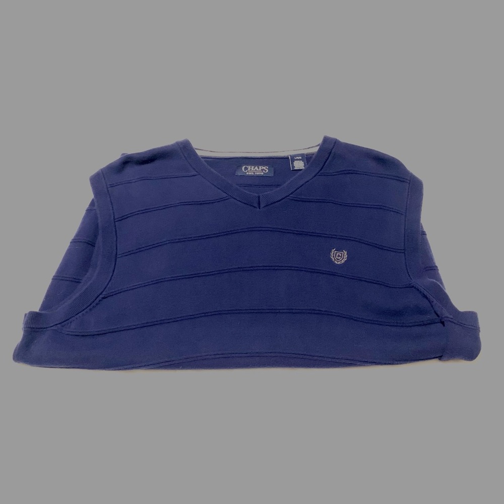 Navy Blue Chaps Sweater Vest